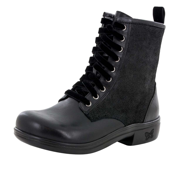 Alegria Ari Oiled Suede, Weather-Resistant Boots in Fashion Black