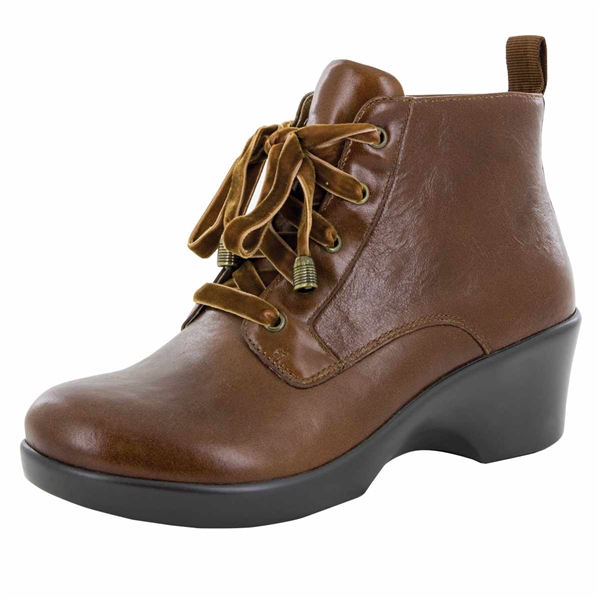 Alegria Shoes Eliza Chestnut Luster Lace Up Boots | FREE Shipping!