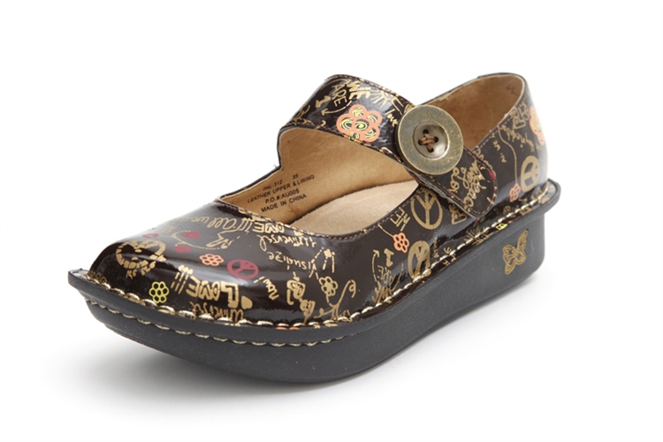Alegria Shoes - Paloma Peace and Love Brown