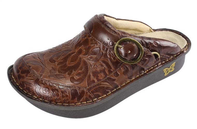 lucky brand clogs with peace sign